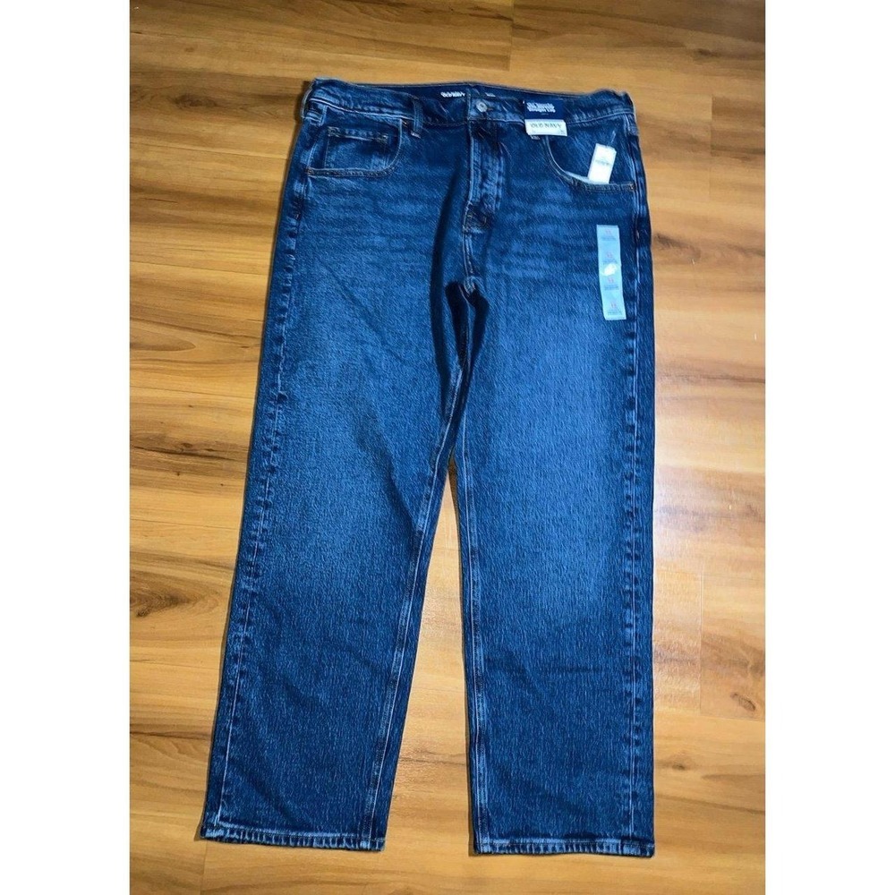 Womens NWT Old Navy The Slouchy Straight Leg Mid Rise Loose Fit Jeans
